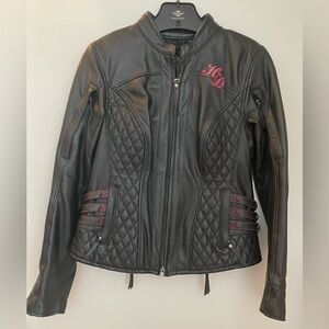 HARLEY- DAVIDSON | Leather Jacket with removable thermal hooded liner